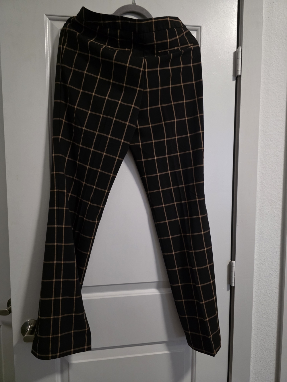 Worthington Black Trousers with Tan Windowpane Check